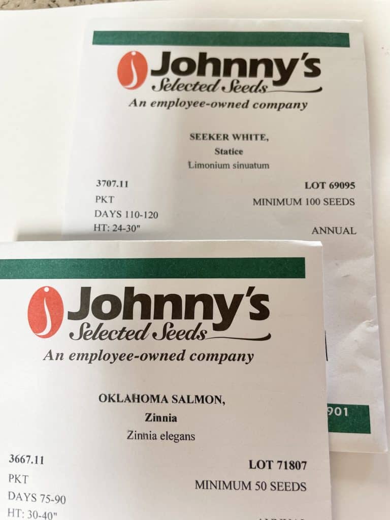 2 packets of seed from Johnny's
